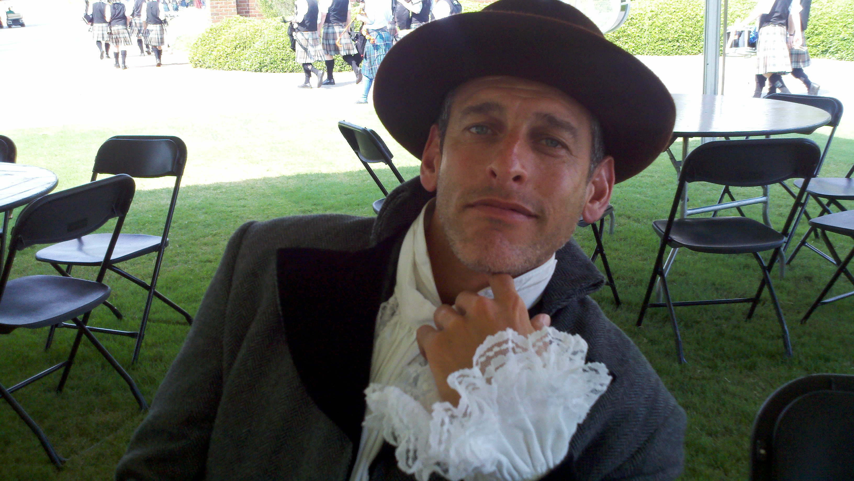 Adam Boyer as Rabbie Burns, famous Scottish Poet, at the 2011 Greenville Scottish Games.