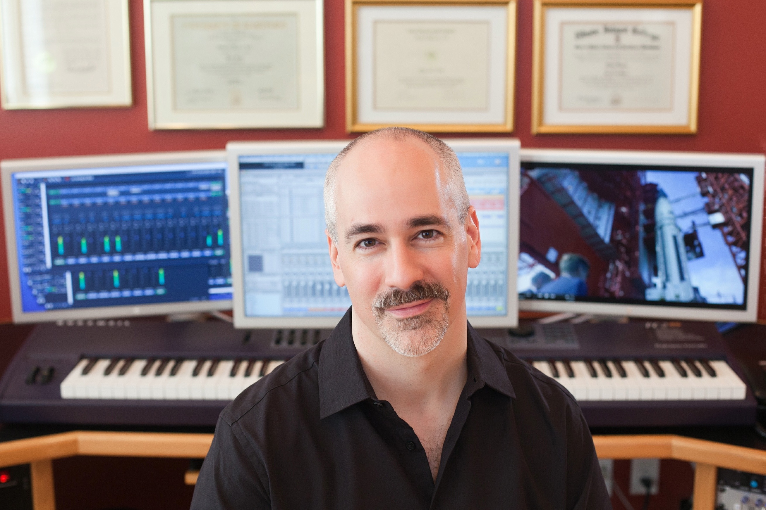 Peter Boyer in his composing studio, 2012