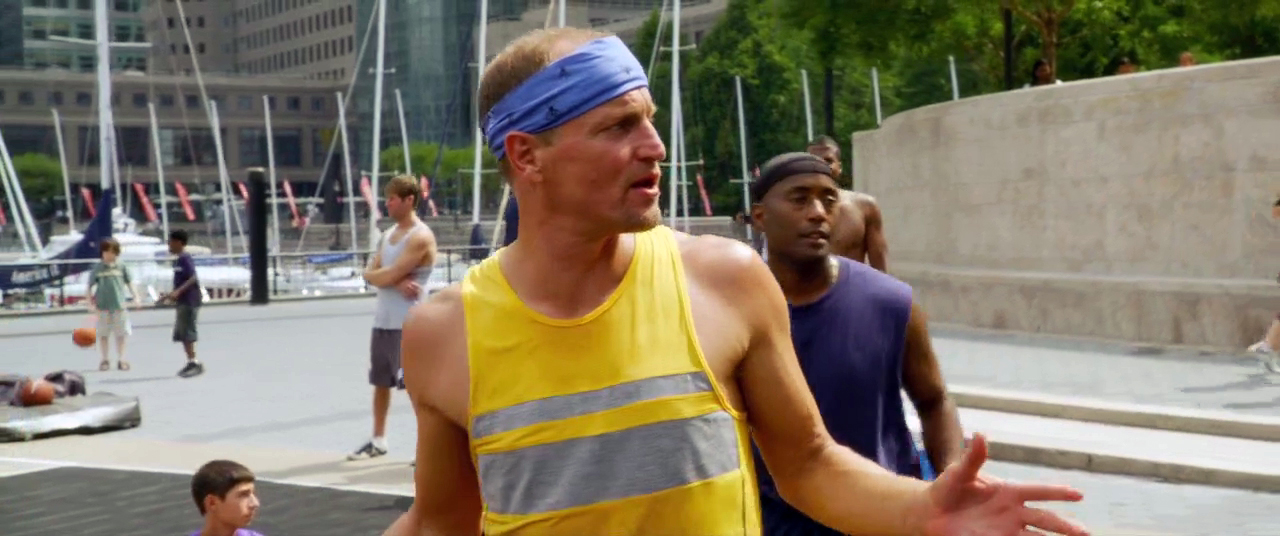 Friends With Benefits still with Woody Harrelson playing basketball.