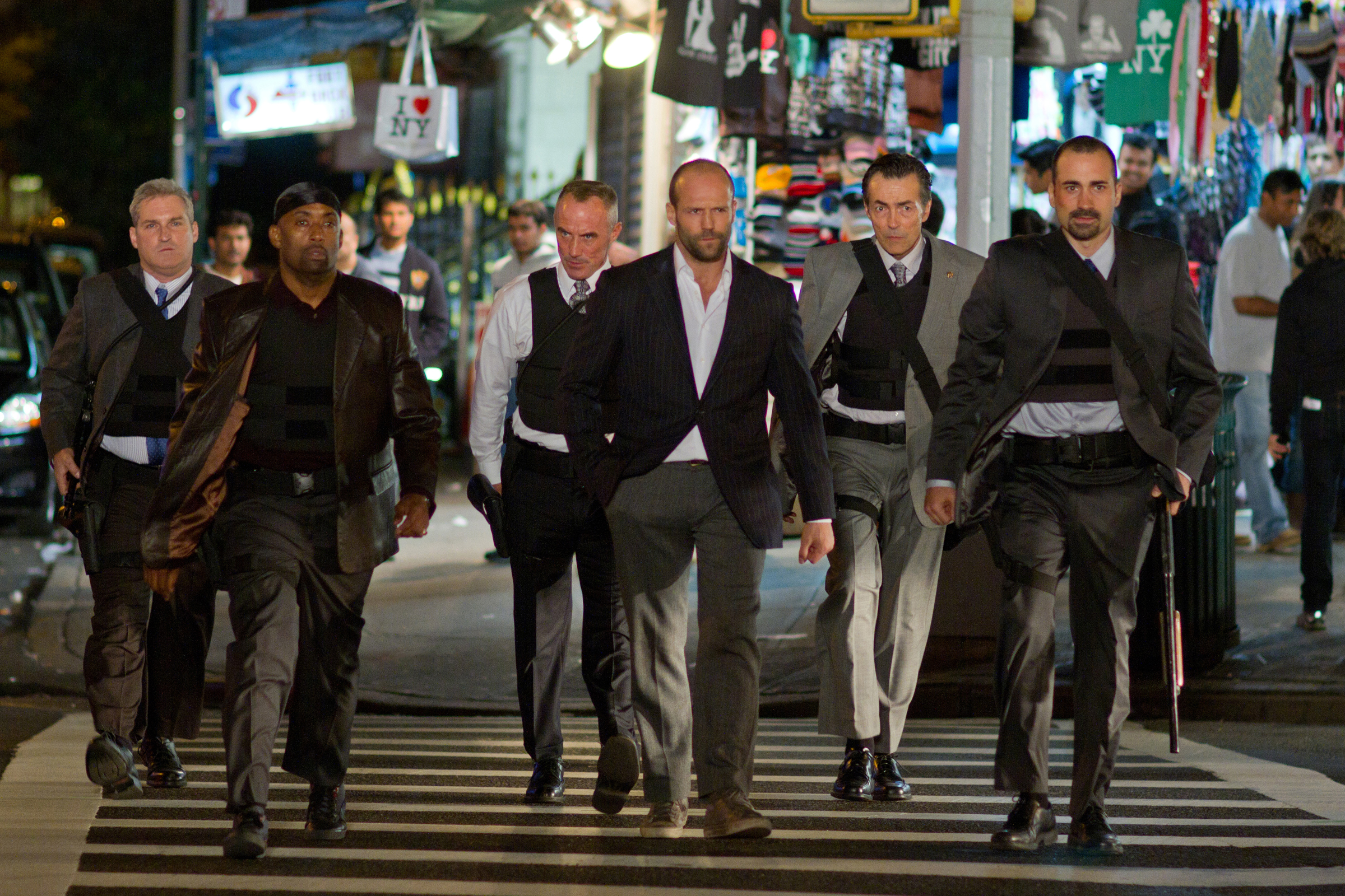 James Colby Barry Bradford Robert John Burke Jason Statham Matt O'Toole Jay Gianonne in scene from SAFE