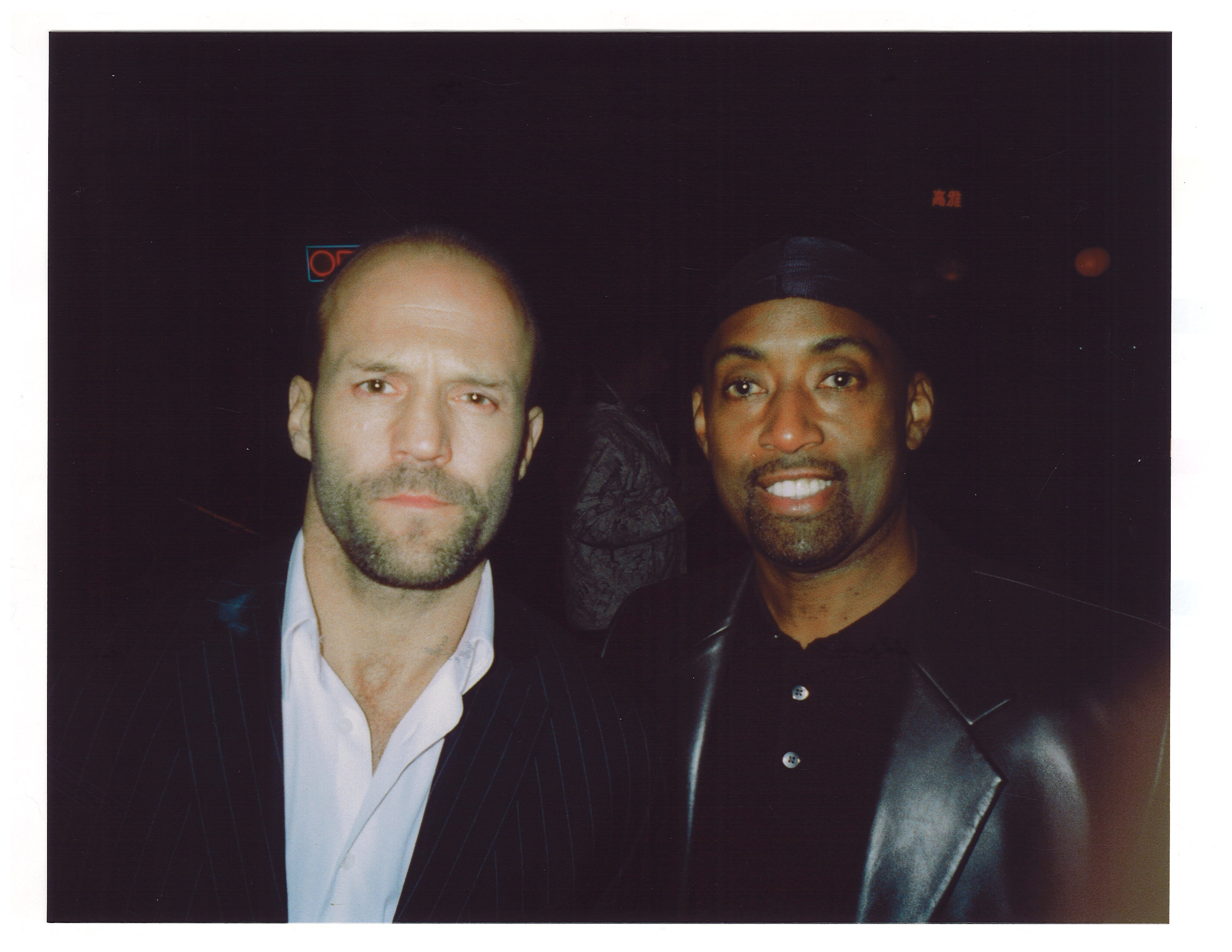 Jason Statham and Barry Bradford on the set of SAFE