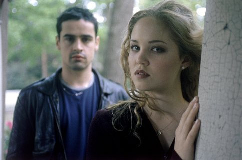 Still of Jesse Bradford and Erika Christensen in Swimfan (2002)