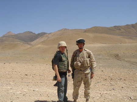 Comedian Butch Bradley and LT. Mike Duran afghanistan 05 tour. Baylou
