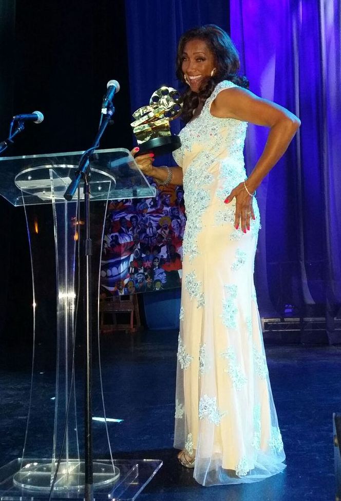 NAFCA African Oscars Awards Honoree for Trailblazing for TPIR first African American model. September,2014 Saban Theatre Beverly Hills