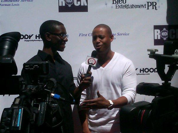 Derrex Brady on the Red Carpet at Tony Rock's 'All White' party.