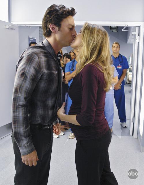 Still of Zach Braff and Sarah Chalke in Scrubs (2001)