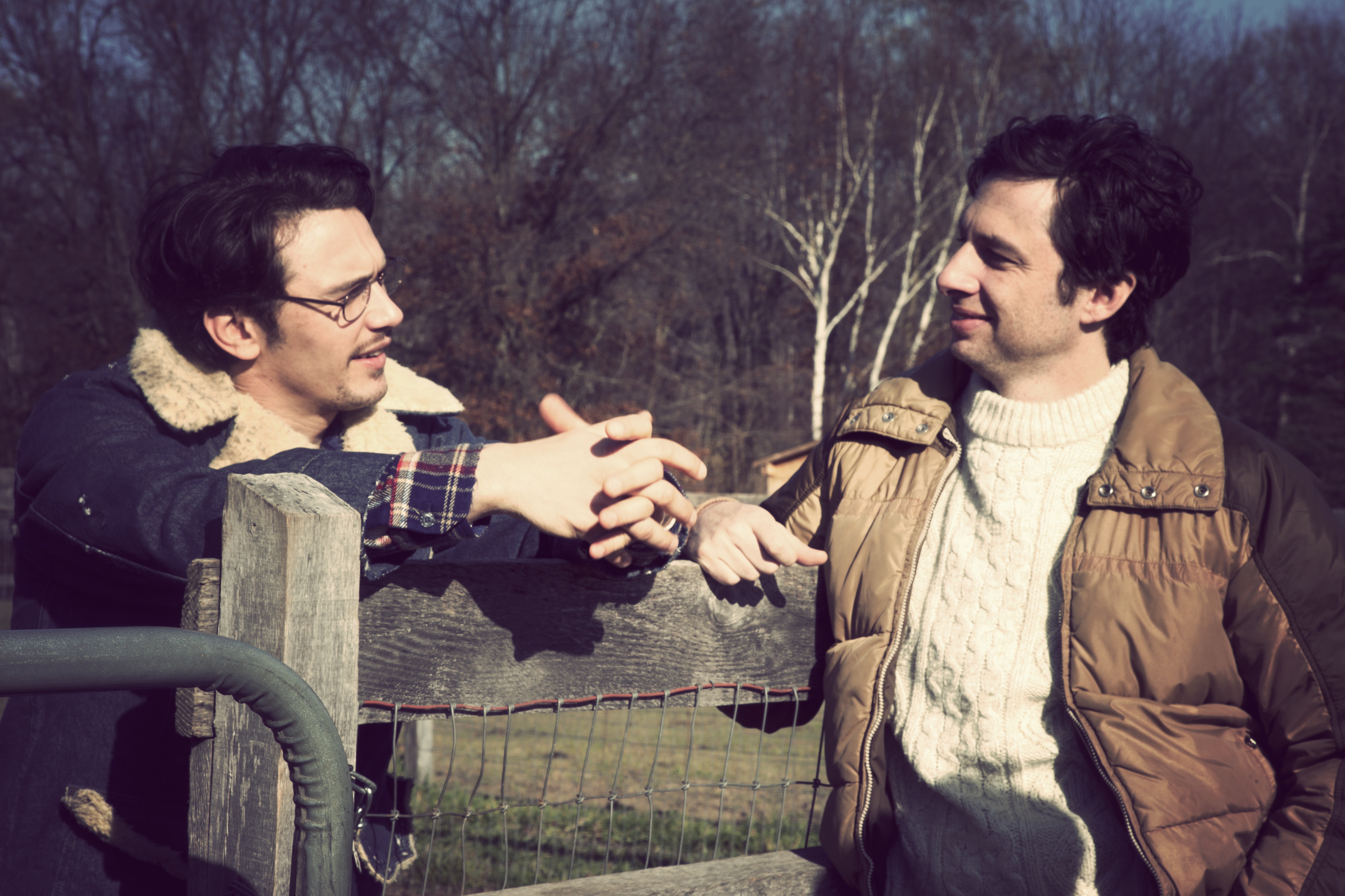 Still of Zach Braff and James Franco in The Color of Time (2012)