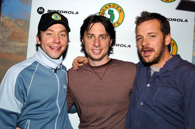 Zach Braff, Peter Sarsgaard and Michael Weston at event of Garden State (2004)