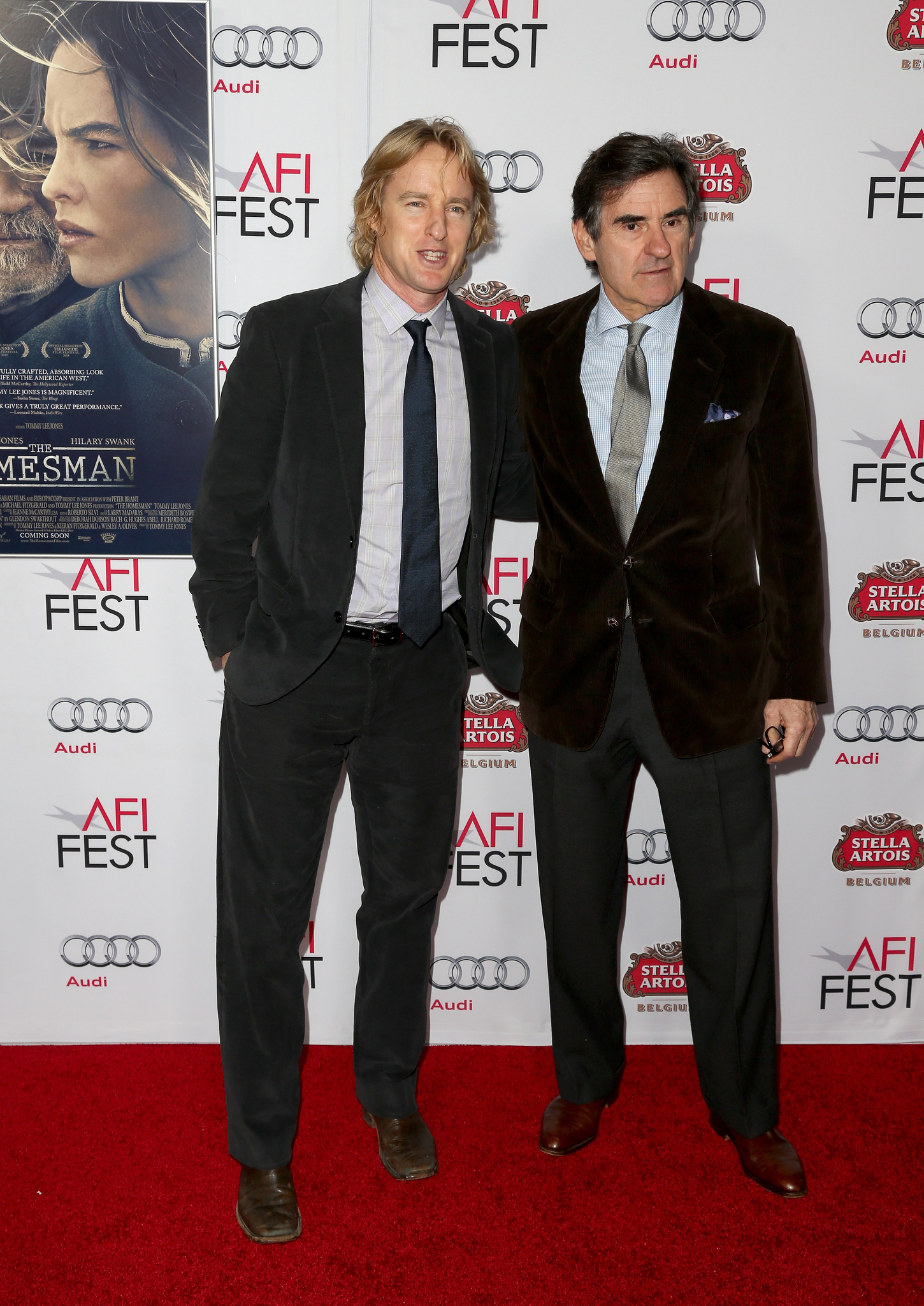 Owen Wilson and Peter Brant at event of The Homesman (2014)