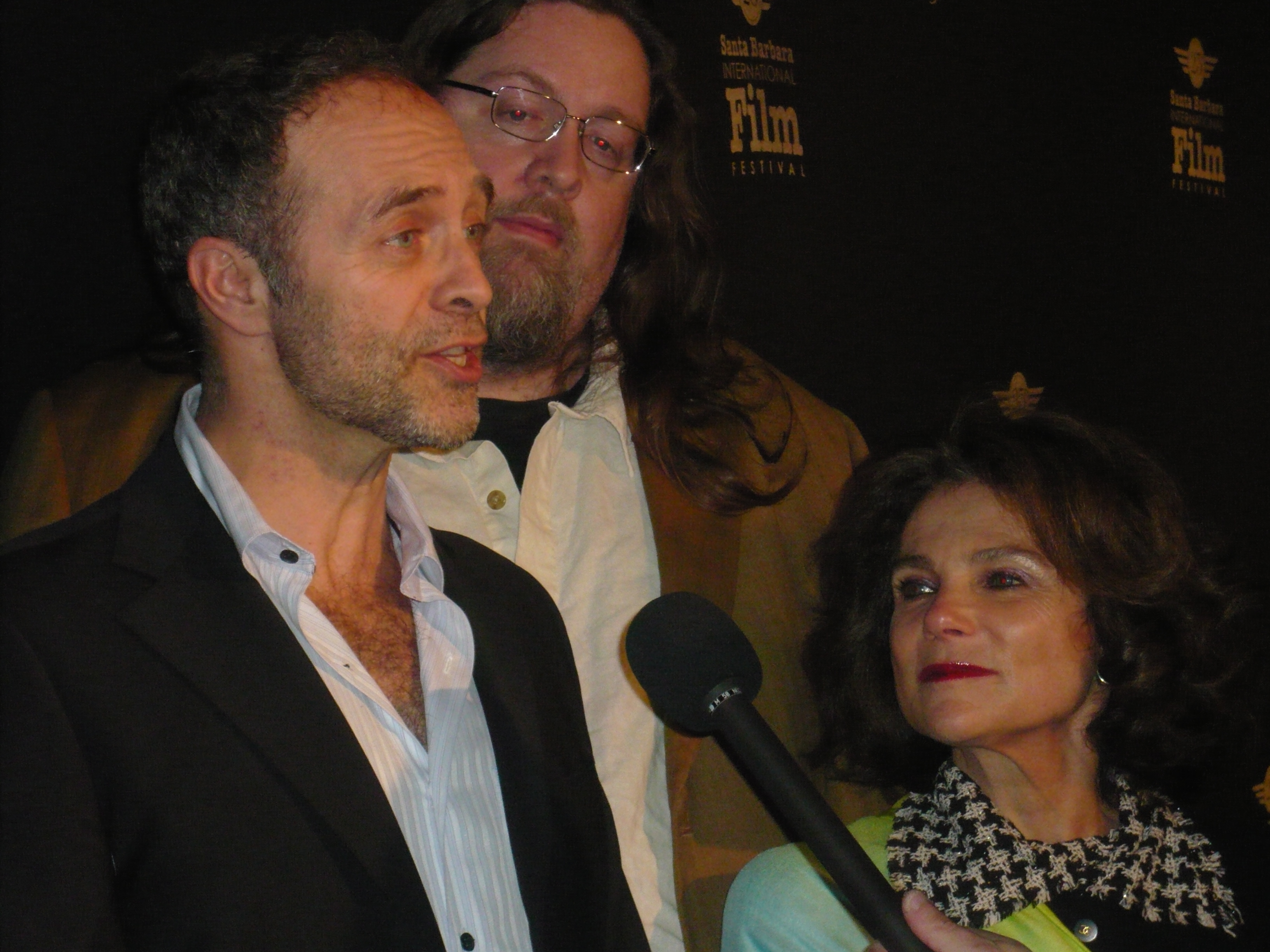 Jean Brassard, David Garrett (director) and Tovah Feldshuh at Santa Barbara Film Festival for Ten Stories Tall