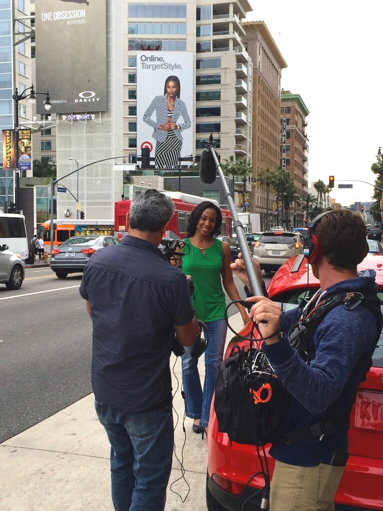 Sharon Brathwaite filming new TV project in Hollywood, CA