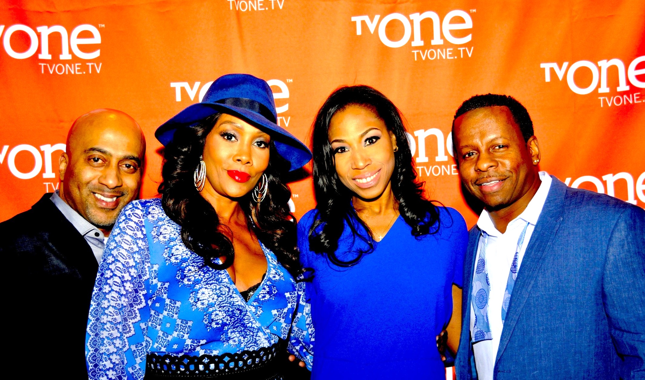 Producer Sharon Brathwaite with Vivica Fox for the red carpet premiere of TV One's 