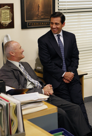 Still of Creed Bratton and Steve Carell in The Office (2005)