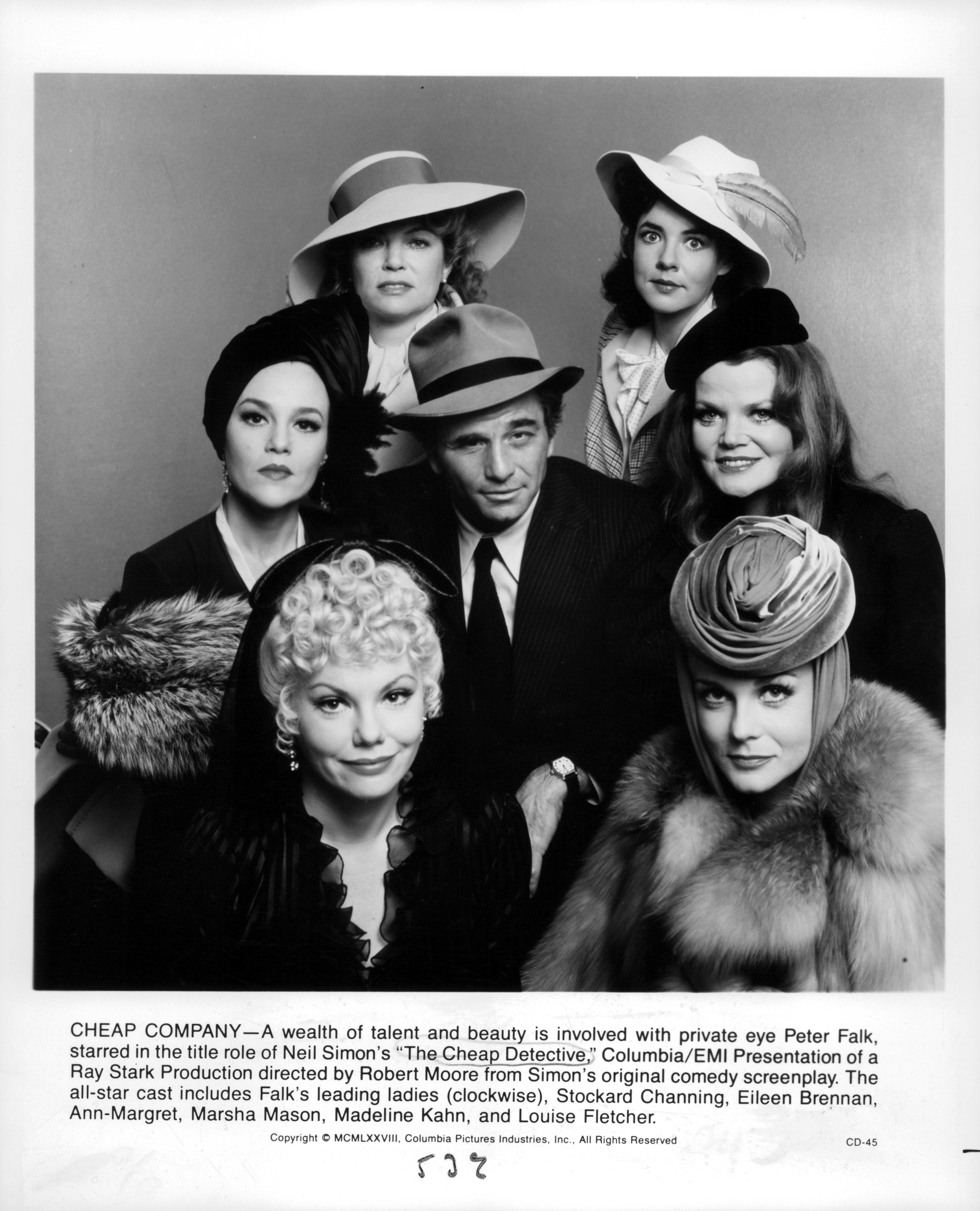Still of Stockard Channing, Peter Falk, Louise Fletcher, Madeline Kahn, Eileen Brennan and Marsha Mason in The Cheap Detective (1978)