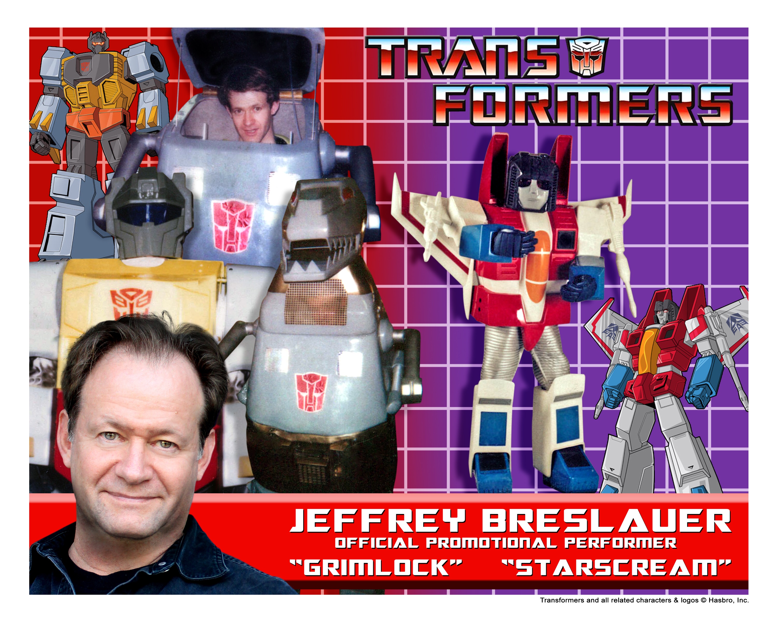 Photos of me in the Transformers suits were taken in 1984-85. This collage was created for me, by Peter Gould.