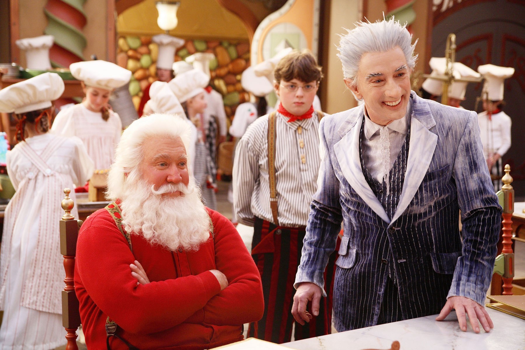 Still of Tim Allen, Martin Short and Spencer Breslin in The Santa Clause 3: The Escape Clause (2006)