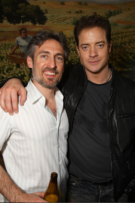 Brendan Fraser and Eric Brevig at event of Journey to the Center of the Earth (2008)