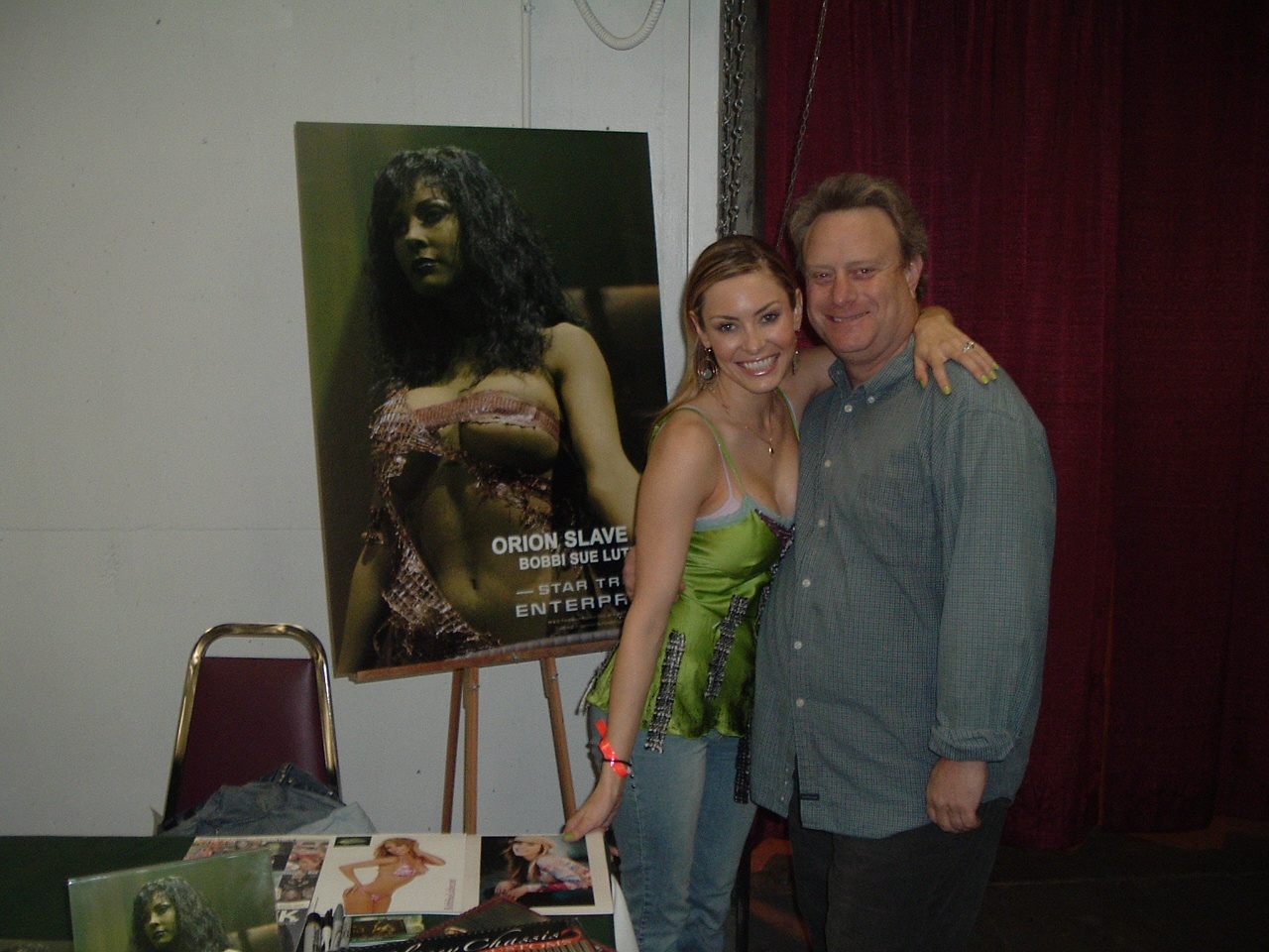 Kevin Brief & Bobbi Sue Luther while both are signing autographs a STAR TREK convention.