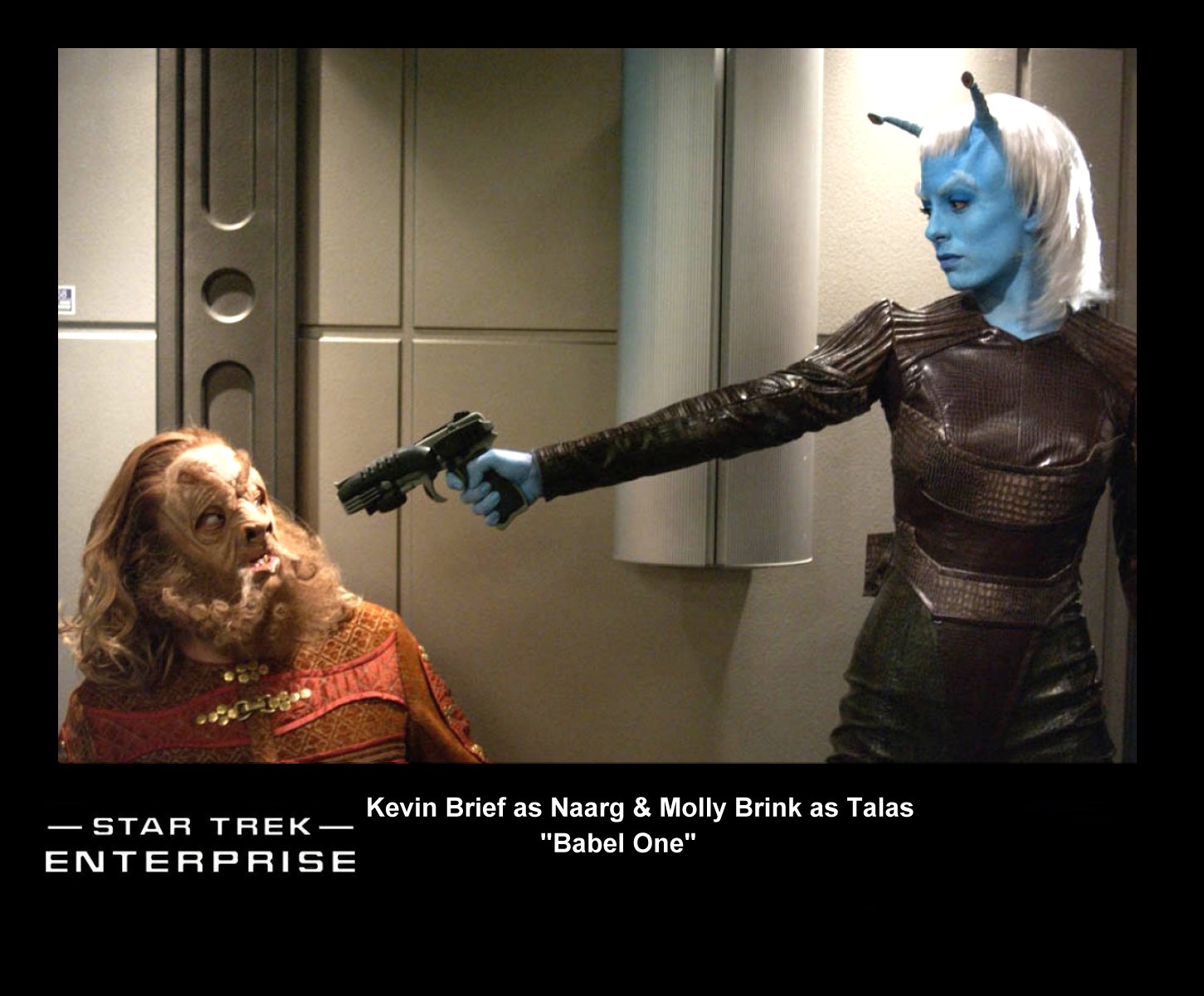 'Why so blue?' Scene from STAR TREK:ENTERPRISE with Kevin Brief & Molly Brink