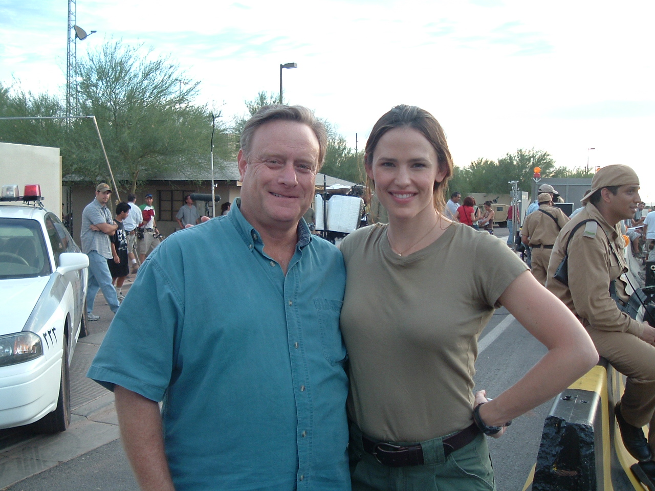 Kevin Brief & Jennifer Garner on location for THE KINGDOM