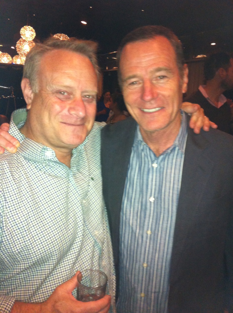 Kevin Brief and pal,Bryan Cranston at a TV Academy/Emmy Nominees Mixer.