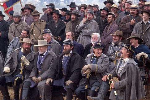 (L-r, front row) BRUCE BOXLEITNER, ROBERT DUVALL, STEPHEN LANG, JEREMY LONDON, BO BRINKMAN, (second row, r-l) SCOTT COOPER, ROYCE APPLEGATE, JOHN CASTLE, PATRICK GORMAN