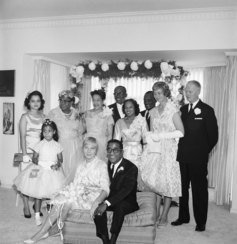 Sammy Davis Jr.'s wedding to May Britt (Rosa B. Davis, Sammy Davis Sr. and Will Mastin) 11-13-1960
