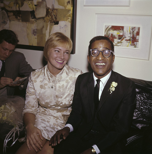 Sammy Davis Jr. and May Britt on their wedding day 11-13-1960