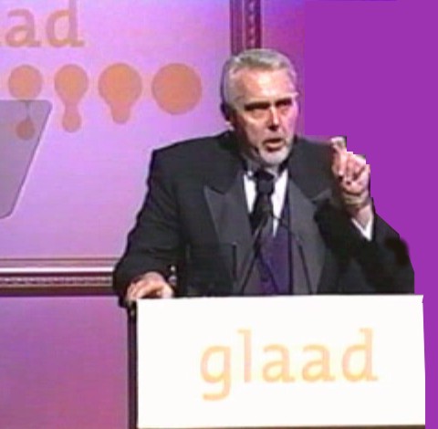 Jim Brochu accepts the GLAAD Media Award