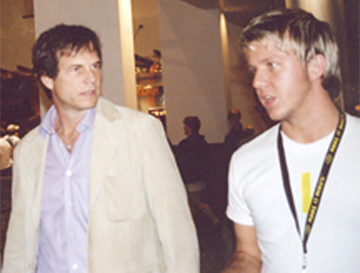 Ryan Thomas Brockington and Bill Paxton at the Premiere of Frailty (2001)