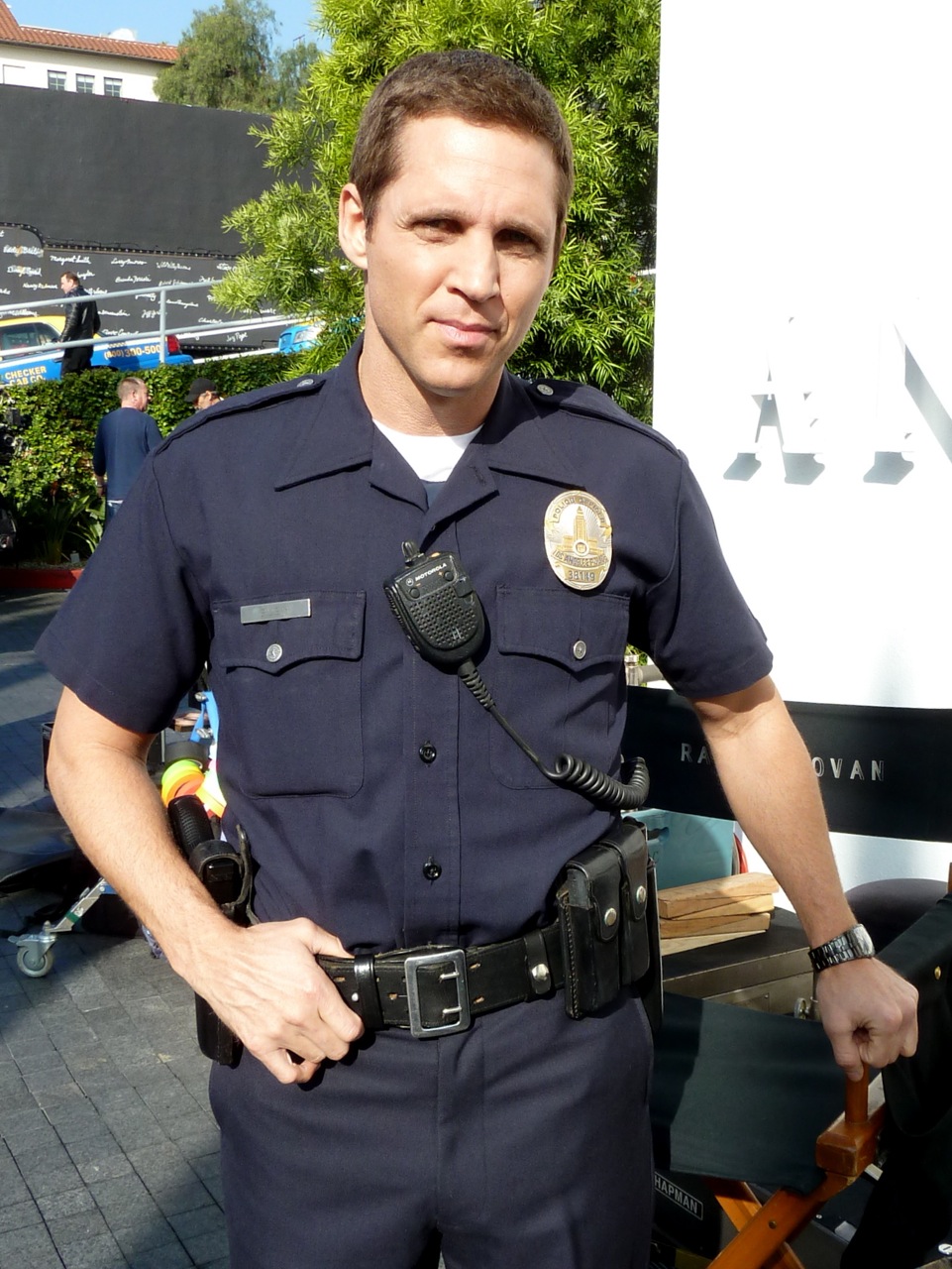 Officer Steve Davis on set of TV series -RAY DONOVAN