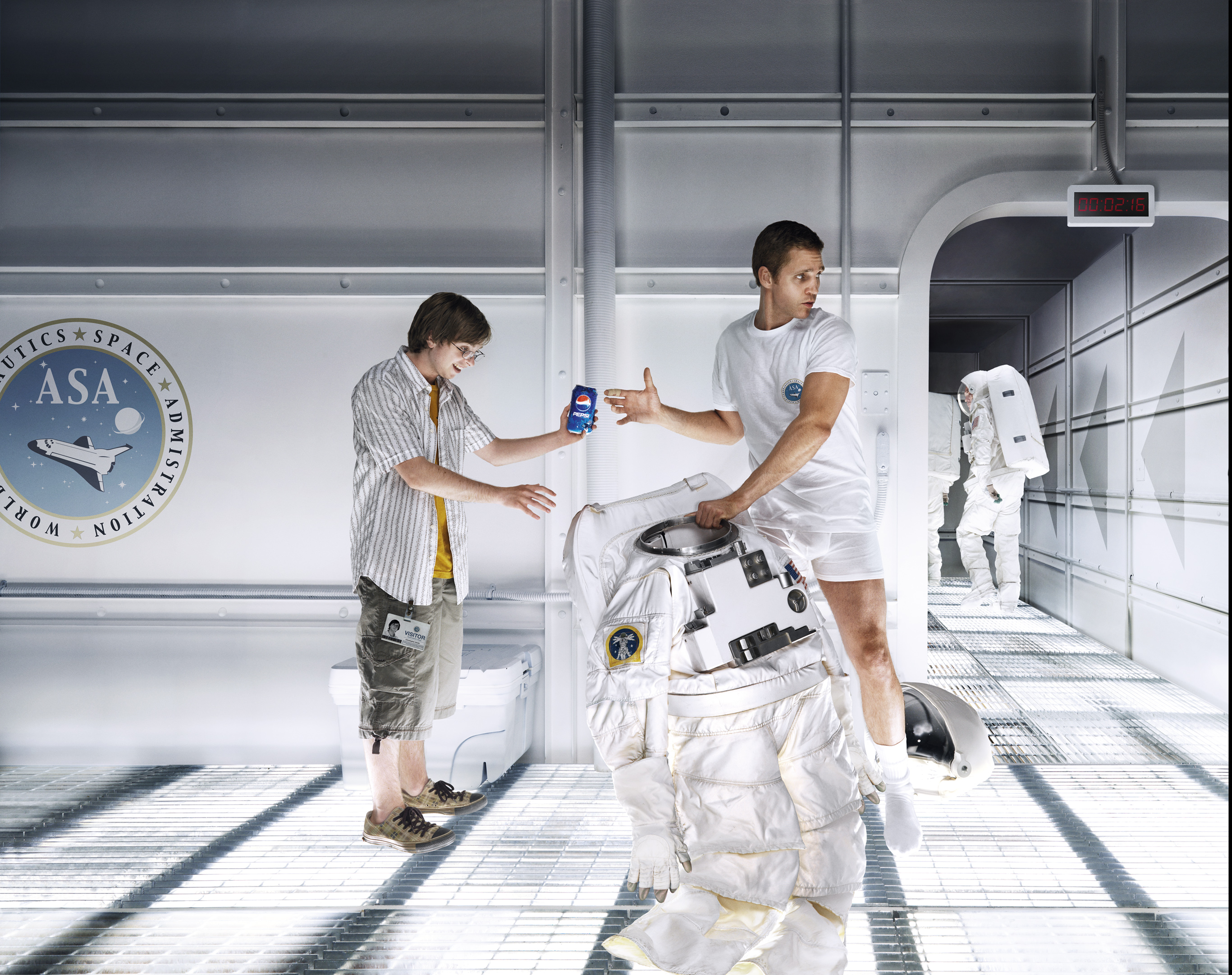 André Brooks as astronaut in PEPSI commercial.