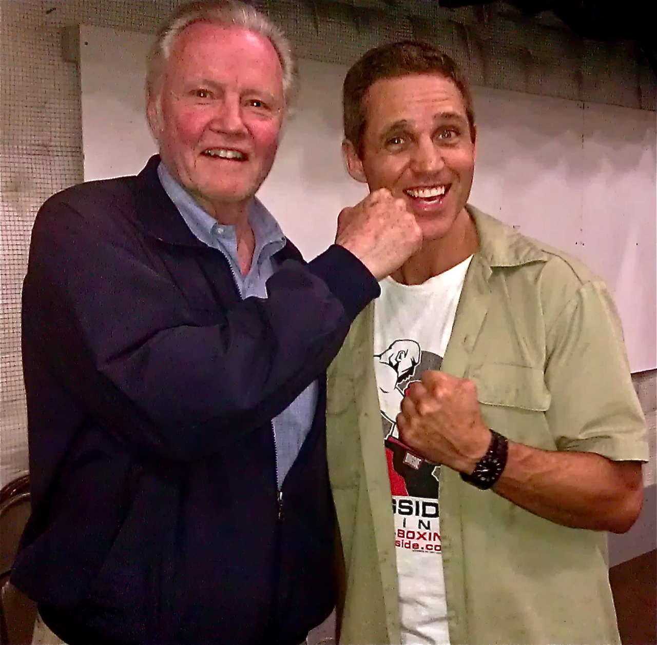 Jon Voight and Andre Brooks -Season 1, RAY DONOVAN (clowning during table-read)