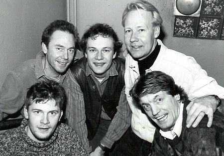 Jimmy along with comedians Joakim Wrethed, Ulf Mellström, Mats Johansson and Johannes Brost.