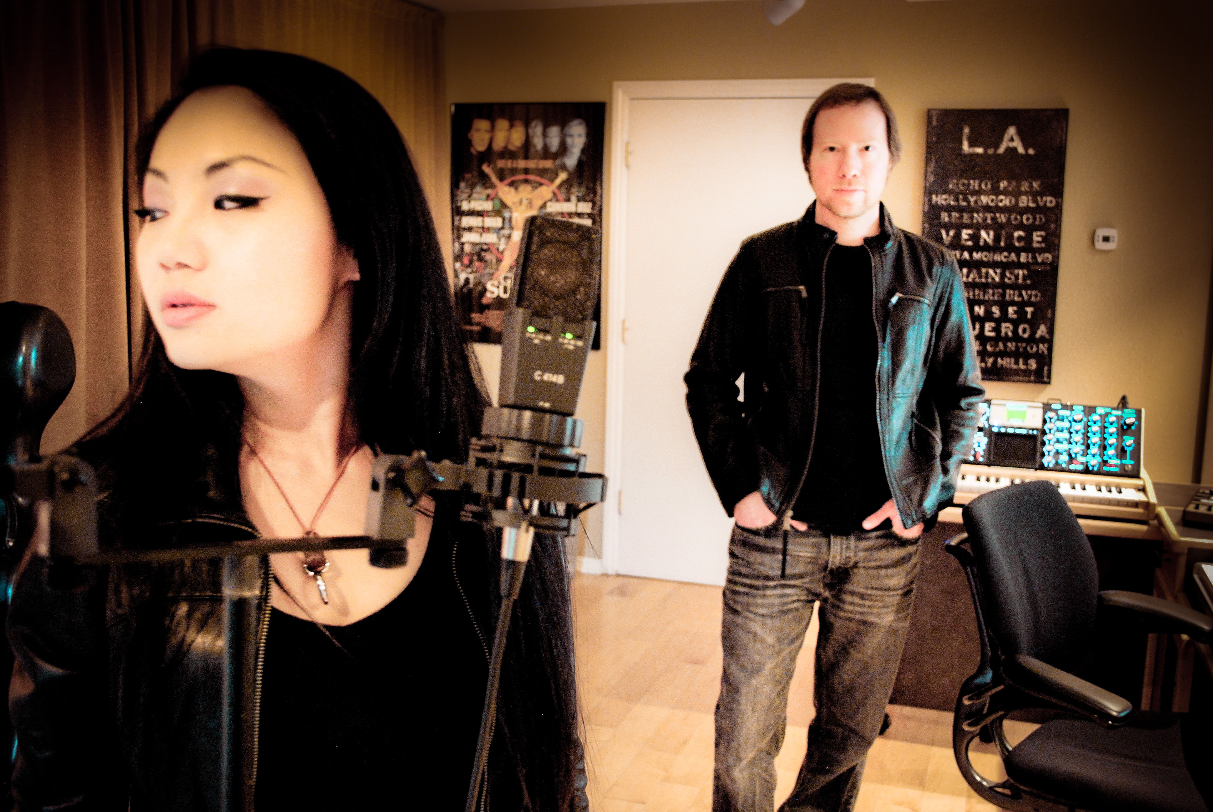 Tina Guo and Bill Brown in the studio January 2013