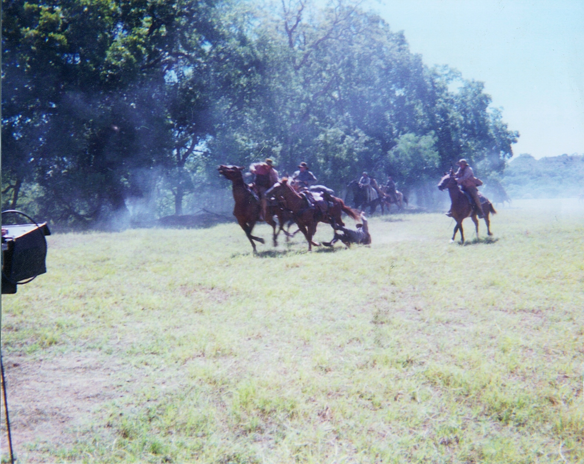 Freddie Hice leading Brian through a drag on American Outlaw