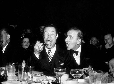 Joe E. Brown and Jimmy Durante at Ciro's Nightclub, 1941.