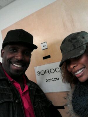 On 30 Rock set with DJ Kay Foxx