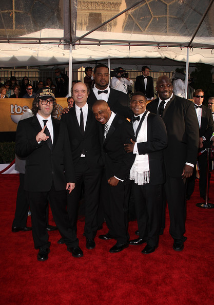 Actors Judah Friedlander, Scott Adsit, Grizz Chapman, Kevin Powell, Tracy Morgan, and Kevin Brown arrives at the 15th Annual Screen Actors Guild Awards held at the Shrine Auditorium on January 25, 2009 in Los Angeles, California. (Photo by Jason Merritt/Getty Images North America)