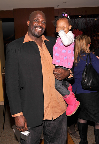 Actor Kevin Brown and god-daughter Eliza attend Rockefeller Center Christmas Tree Lighting Party at Rock Center Cafe on November 30, 2011 in New York City