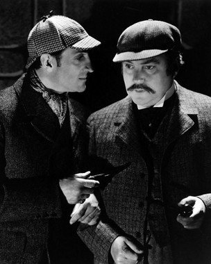 Basil Rathbone and Nigel Bruce in The Hound of the Baskervilles (1939)