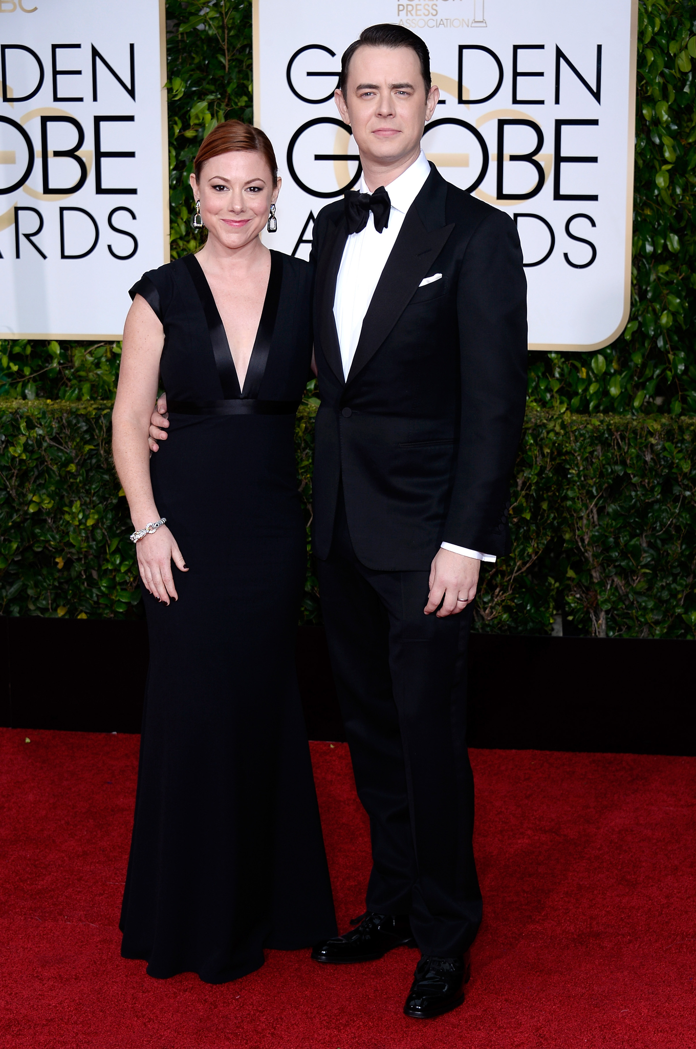 Colin Hanks and Samantha Bryant at event of 72nd Golden Globe Awards (2015)