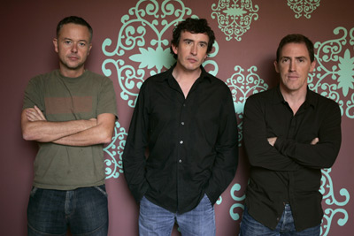 Rob Brydon, Steve Coogan and Michael Winterbottom at event of A Cock and Bull Story (2005)