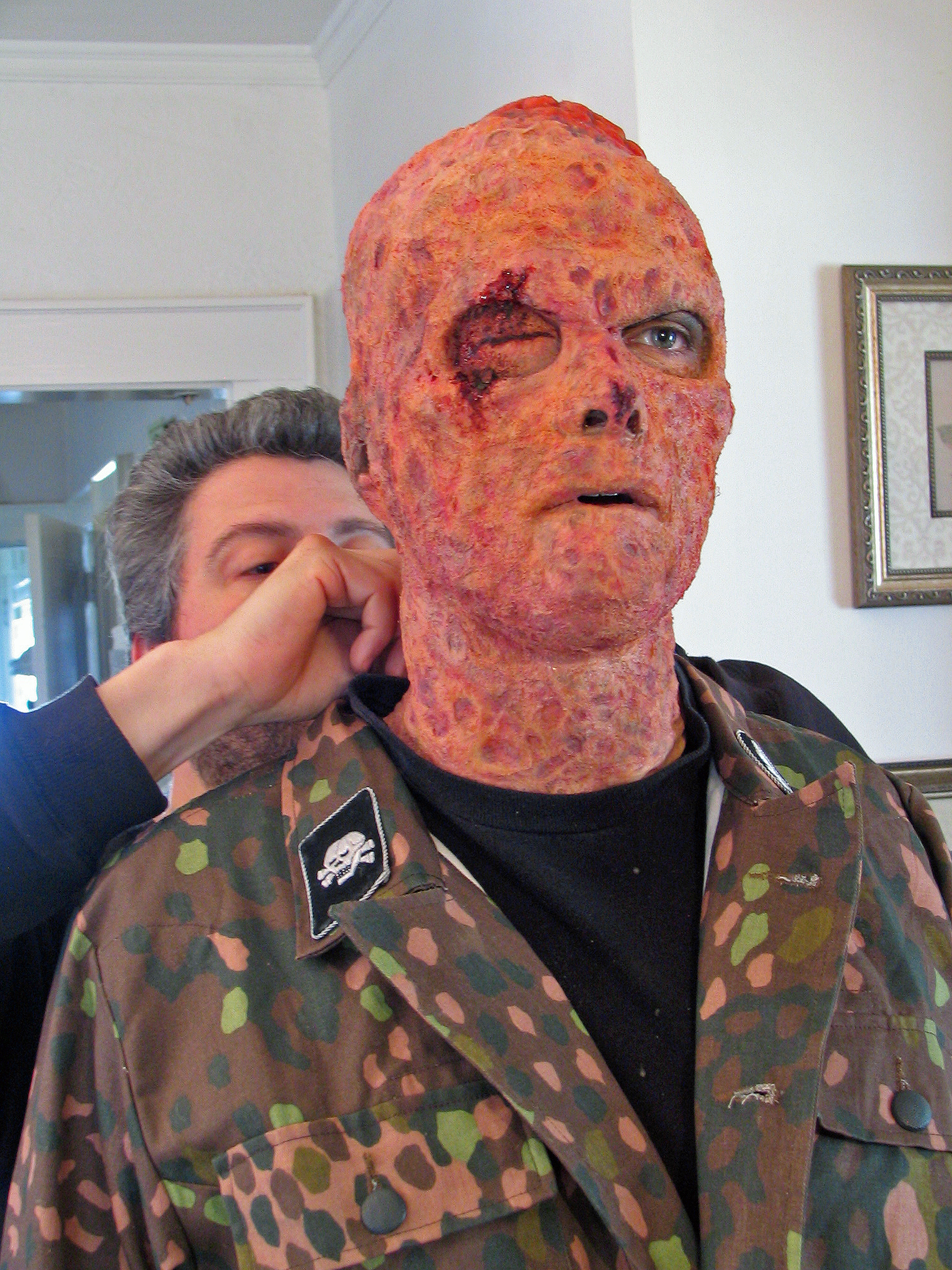 Nazi Zombie makeup by Norman Bryn for 