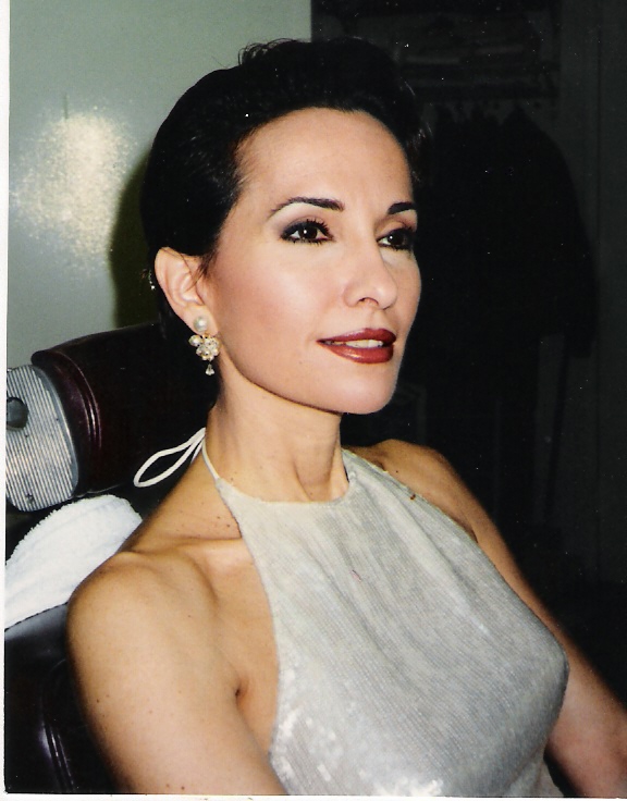 Actress Susan Lucci; makeup by Norman Bryn.