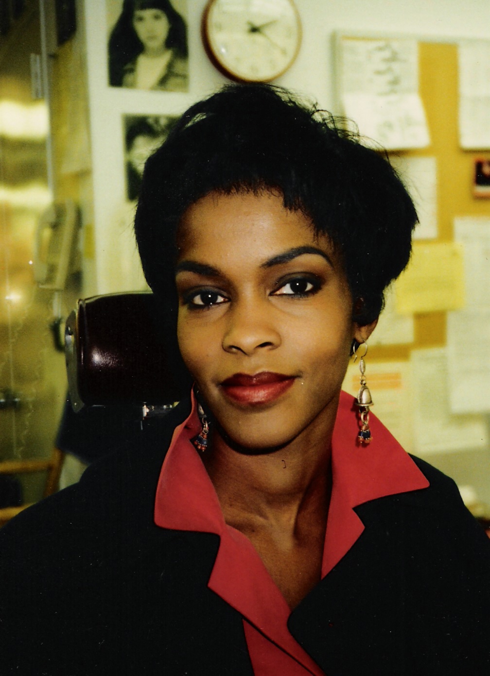 Actress Kim Hawthorne; makeup by Norman Bryn.