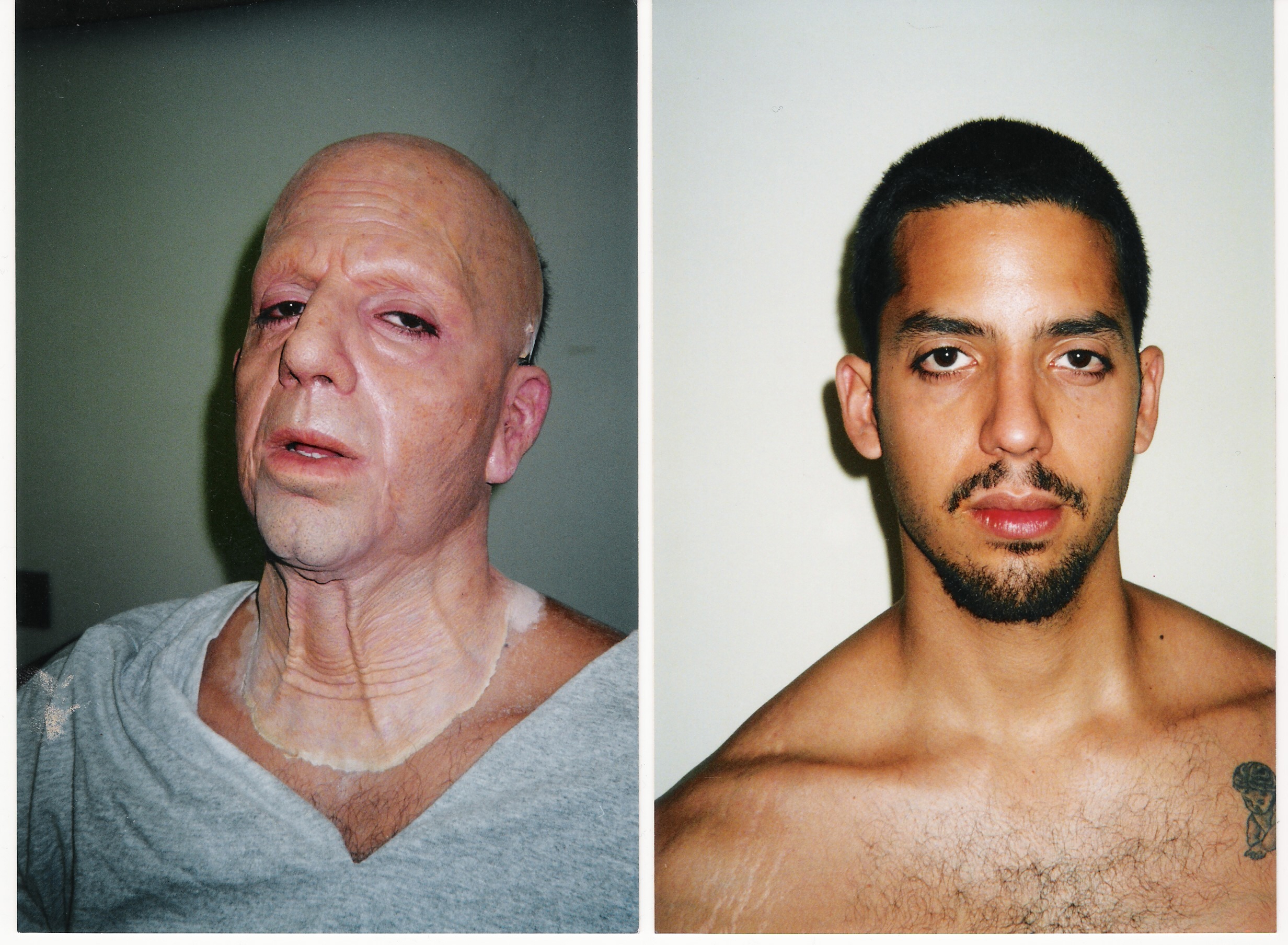 Age transformation with prosthetics for magician David Blaine by Norman Bryn.