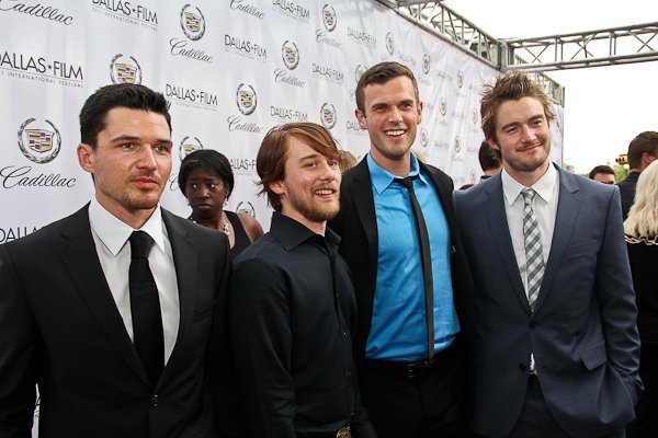 Russell Cummings, Lou Pucci, Ken Luckey and Robert Buckley at the premier of 