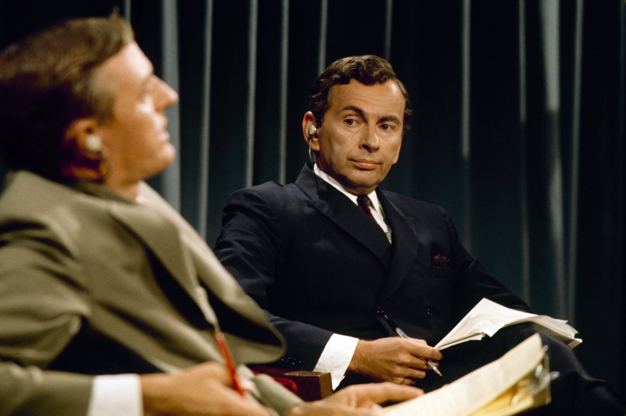 Still of Gore Vidal and William Buckley in Best of Enemies (2015)