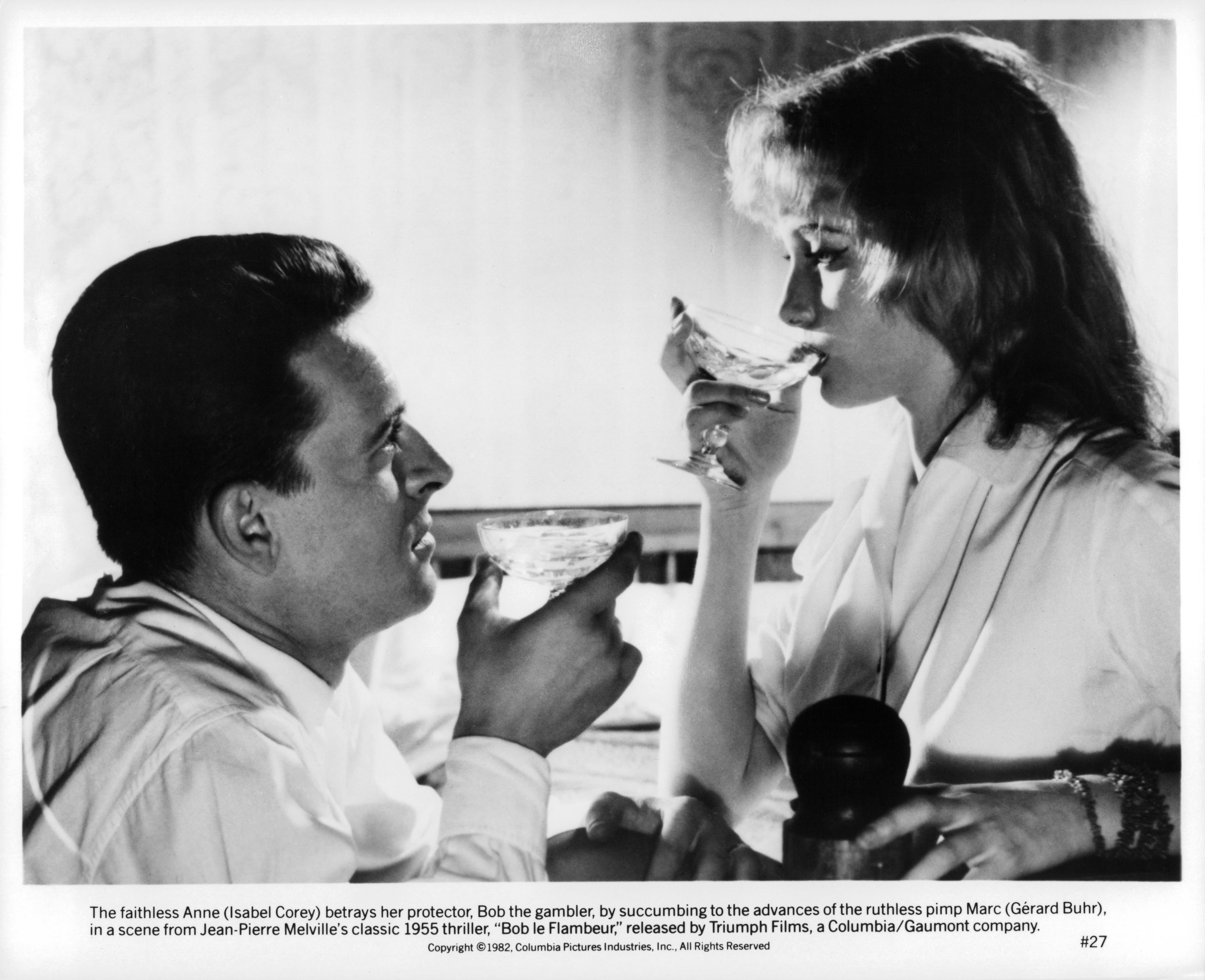 Still of Gérard Buhr and Isabelle Corey in Bob le flambeur (1956)